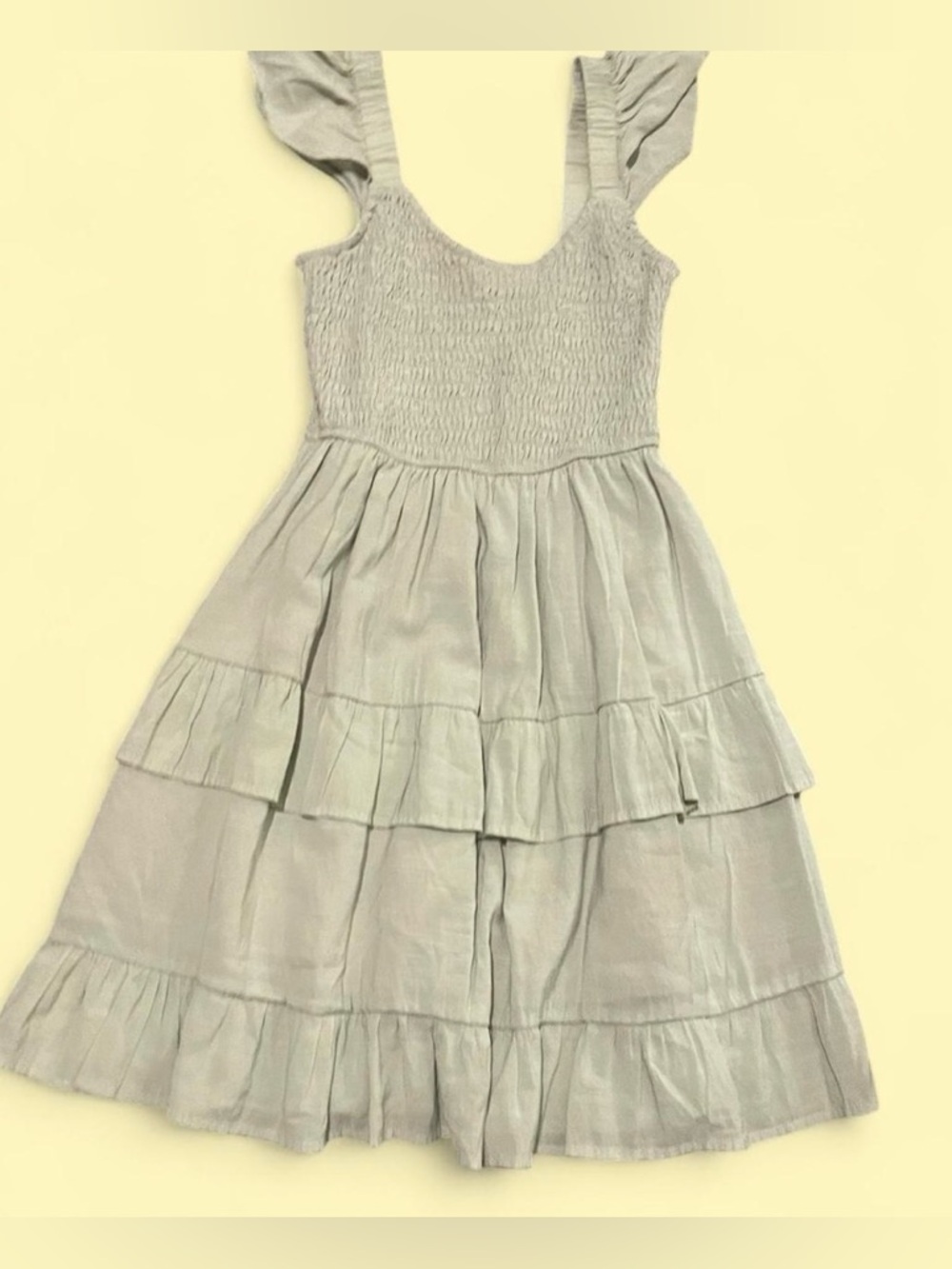 Light Pastel Mint Green Ruffled Sundress - Sleeveless Tiered Dress